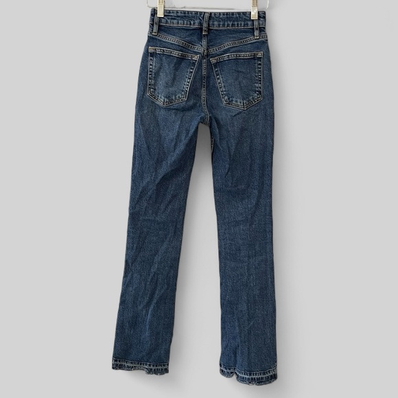 We The Free Jeans Womens Size 24 Split Raw Hem Button Fly Pockets Medium Wash - Picture 2 of 10